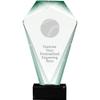 11" Jade Shrine Baseball Crystal Award, Custom Engraved Baseball Trophy, Engraving Included Prime view 1
