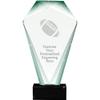 11" Jade Shrine Football Crystal Award, Custom Engraved Football Trophy, Engraving Included Prime view 1