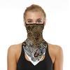 YAYOUREL Leopard Neck Gaiter Face Mask Covering Bandanas for Men Women Summer UV Face Scarf Mask Cover Ear Loop Hole Triangle Facemask Headwear for Fishing Running Cycling Hiking view 1