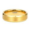 TRUMIUM 6mm Tungsten Rings for Men Women 24K Gold Plated Plated Engagement Promise Wedding Bands Beveled Edges Comfort Fit Size 10.5 view 3