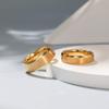 TRUMIUM 6mm Tungsten Rings for Men Women 24K Gold Plated Plated Engagement Promise Wedding Bands Beveled Edges Comfort Fit Size 10.5 view 4