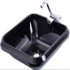 ZY Marine Boat Caravan RV Camper Square Black Acrylic Sink 360360120mm GR-Y005B (with Faucet) view 1
