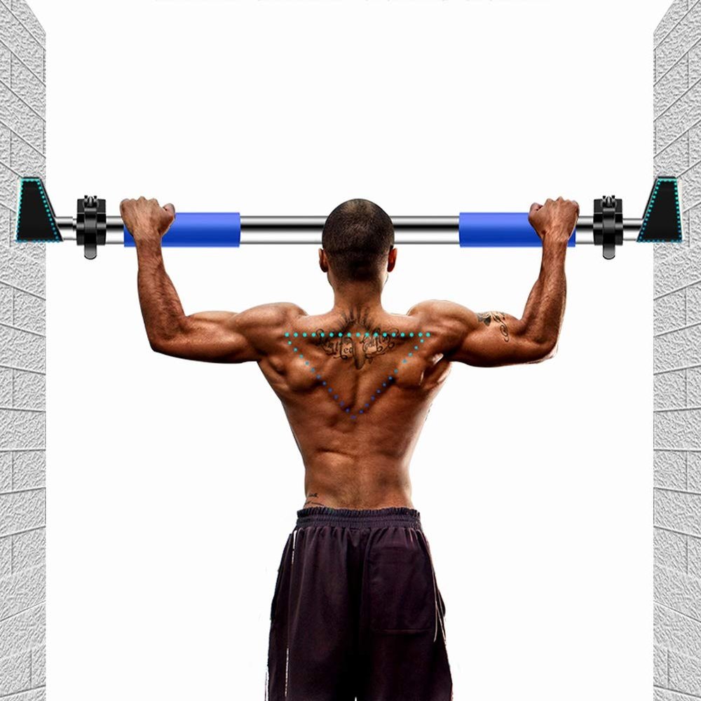 Pull Up Bars HUAHUA Horizontal bar Indoor Home Fitness Equipment Pull-up Device Wall Body Punch-Free Door on Horizontal bar (Size : 112-140cm)