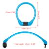 X AUTOHAUX 43cmx10mm Bike Cable Lock Portable 4 Digit Security Resettable Combination Cable Bicycle Locks Blue view 2