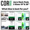 COR Surf Aero Roof Rack Pad and Premium No-Scratch Cam Buckle Tie Down Straps with Protective Silicone for Surf, SUP, Kayak and Canoe (28" Narrow Black) view 4