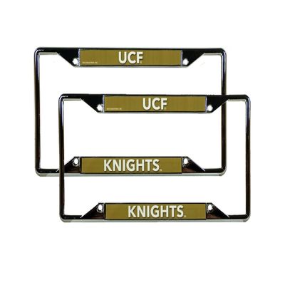Central Florida Knights (Set of 2) Chrome EZ View License Plate Frames