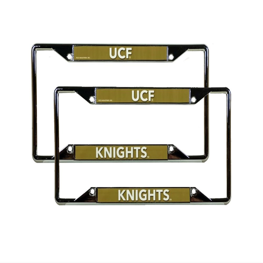 Central Florida Knights (Set of 2) Chrome EZ View License Plate Frames