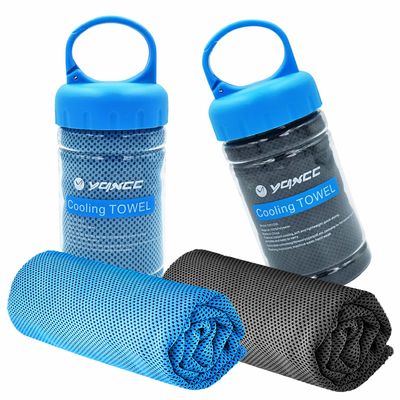 YQXCC Cooling Towel | 2 Pack 47"x12" | Ice Cool for Neck | Soft Breathable Microfiber Chilly | for Yoga, Golf, Gym, Camping, Running, Workout & More Activities