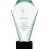 11" Jade Shrine Baseball Batter Crystal Award, Custom Engraved Baseball Batter Trophy, Engraving Included view 1