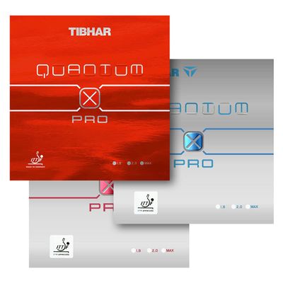 Tibhar Quantum X PRO Table Tennis Rubber, Ping Pong Rubber - Red (2.0)
