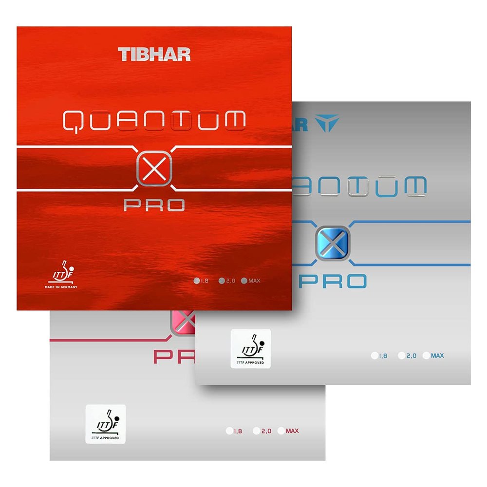 Tibhar Quantum X PRO Table Tennis Rubber, Ping Pong Rubber - Red (2.0)