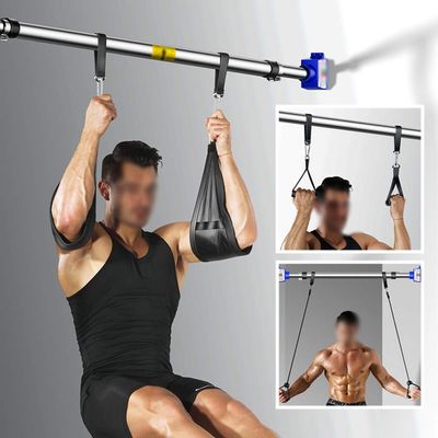 Pull Up Bars HUAHUA Pull-up Fitness Equipment, Household Bars, Horizontal Bars, Indoor Walls, Punch-Free Door Frames, Single and Double Pole Sports Rings, Stainless Steel Composite Pipes