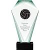 11" Jade Shrine Volleyball Crystal Award, Custom Engraved Volleyball Trophy, Engraving Included Prime view 1