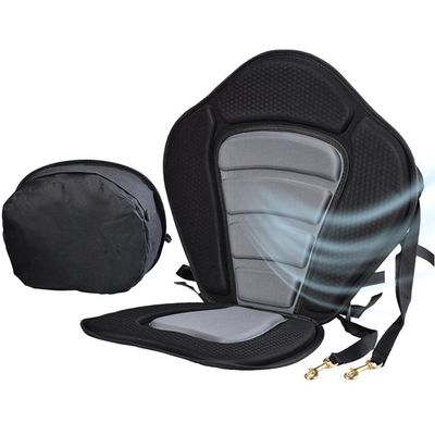 Wodesid Deluxe Kayak Seat with Detachable Back Storage Bag Heavy Duty Padded Canoe Seat Adjustable High Backrest Boat Seat Cushioned Fishing Seat for Kayaking, Canoeing, Drifting, Rafting