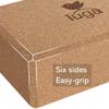 IUGA Yoga Blocks 2 Pack With Strap Non Slip High Density 9"x6"x3" Solid & Cork Yoga Block With Yoga Strap to Improve Strength Balance for Yoga Pilates Meditation view 3