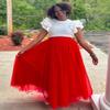 EllieHouse A Line Long Full Bridesmaid Tulle Skirt for Wedding Evening Party P68 Red XL view 3