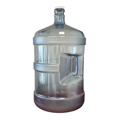 AquaNation 5 Gallon Food Grade Safe Plastic Reusable Water Bottle Jug Canteen Container with 48mm Screw On Top Lid with Handle (Made in USA)