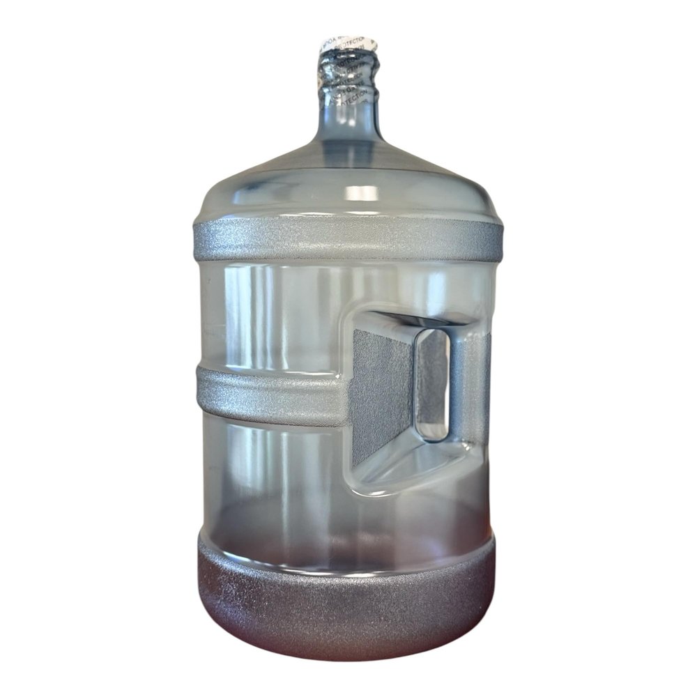 AquaNation 5 Gallon Food Grade Safe Plastic Reusable Water Bottle Jug Canteen Container with 48mm Screw On Top Lid with Handle (Made in USA)