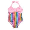 Alvivi Children Girls' Two-Piece Mermaid Tankini Swimsuit Beachwear Bow-Knot Halter Bra Tops with Fish Scales Bottoms Colorful Bowknot 18-24 Months view 3