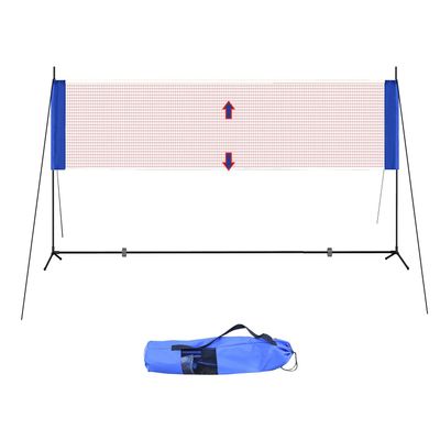 Portable Height Adjustable Badminton Volleyball Tennis Net Set Multi-Purpose Sports Equipment with Poles Stand and Carry Bag for Outdoor Garden Beach