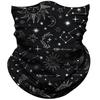 Obacle Seamless Bandana for Rave Face Mask Dust Wind Sun Protection Neck Gaiter Tube Mask Headwear Bandana for Women Men Festival Party Motorcycle Riding Fishing Outdoor (Starry Sky Black White) view 1