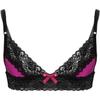 ACSUSS Mens Sissy Lingerie Bralette Wirefree Unlined Mini Bra Top Crossdressing Nightwear Rose X-Large view 3