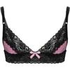 ACSUSS Mens Sissy Lingerie Bralette Wirefree Unlined Mini Bra Top Crossdressing Nightwear Pink X-Large view 3