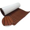 Evargc EVA Foam Faux Teak Boat Decking Sheet Self-Adhesive Non-Skid 94.5" x 35.4" Fits for Sea Deck Marine Yacht RV Boat Flooring Mats (Dark Brown with Black Seam) view 1