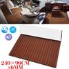 Evargc EVA Foam Faux Teak Boat Decking Sheet Self-Adhesive Non-Skid 94.5" x 35.4" Fits for Sea Deck Marine Yacht RV Boat Flooring Mats (Dark Brown with Black Seam) view 3