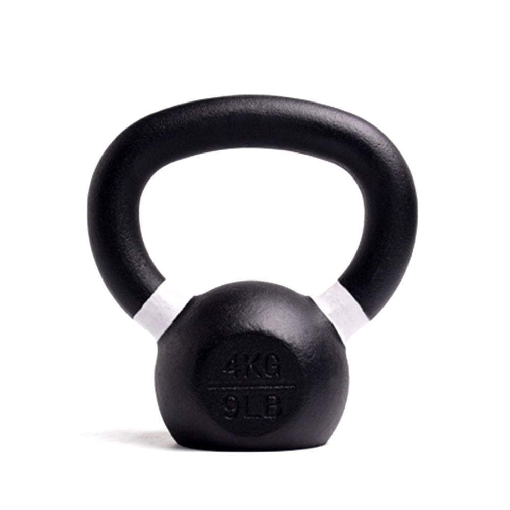 Kettlebells AGYH Black Cast Iron, Muscle Strength Training Equipment for Home Gym, 4kg/6kg/8kg/10kg/12kg/14kg/16kg/18kg/20kg/24kg (Size : 4kg/8.8lb)