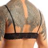 ACSUSS Mens Sissy Lingerie Bralette Wirefree Unlined Mini Bra Top Crossdressing Nightwear Black X-Large view 2