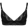 ACSUSS Mens Sissy Lingerie Bralette Wirefree Unlined Mini Bra Top Crossdressing Nightwear Black X-Large view 3