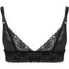ACSUSS Mens Sissy Lingerie Bralette Wirefree Unlined Mini Bra Top Crossdressing Nightwear Black X-Large view 4