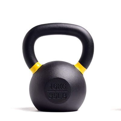 Kettlebells AGYH Black Cast Iron Kettlebell, Muscle Strength Training Equipment For Home Gym, 4kg/6kg/8kg/10kg/12kg/14kg/16kg/18kg/20kg/24kg (Size : 16kg/35.2lb)