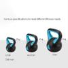 Kettlebells AGYH 2kg / 4kg / 6kg Fitness Kettlebells, Squat Push-ups Training Equipment, Adult Children Strength Training (Color : Black+Blue, Size : 4kg) view 4