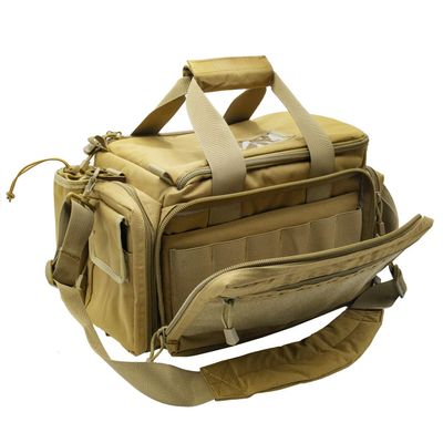 ProCase Tactical Gun Range Bag Pistol Shooting Duffle Bag, Deluxe Padded Shooting Range Bag Large Handguns Magazine Ammo Gear Accessories Pouch for Hunting Shooting Range Sport -Khaki