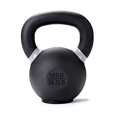 Kettlebells AGYH Black Cast Iron, Rubber Base, 4kg / 8kg / 12kg / 16kg Home Gym Muscle Strength Training Equipment (Size : 16KG/35.2LB)