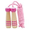 Jump Rope Kids, 7ft Adjustable Cotton Skipping Rope with Wooden Handle for Boys and Girls Fitness Outdoor Exercise(Pink) view 1