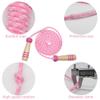 Jump Rope Kids, 7ft Adjustable Cotton Skipping Rope with Wooden Handle for Boys and Girls Fitness Outdoor Exercise(Pink) view 4