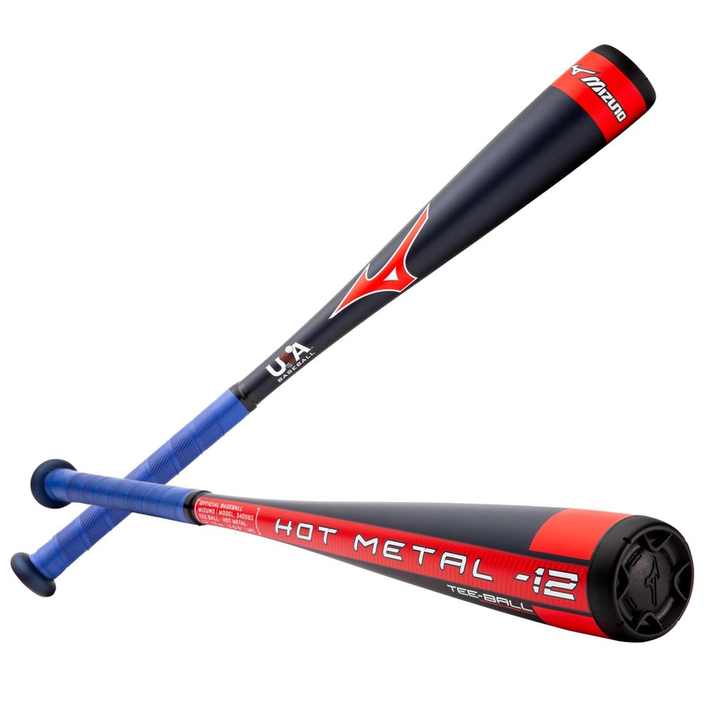 Mizuno HOT METAL - Big Barrel Tee Ball USA Baseball Bat (-12), 26 in/14 oz., 2 5/8 barrel