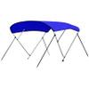 SereneLife 4-Bow Bimini Top Boat Cover with 1" Aluminum Frame, Front Hold-Down Straps, Rear Support Arms, Adjustable Windproof Straps, Waterproof UV-Resistant Canopy, Includes Hardware (Blue) view 1