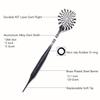 ROOBEEO Soft Tip Darts Set for Electronic Dart Board 22g Plastic Tip Darts Set with Brass Barrels&Aluminum Shafts, 6 Flights 3 Spare Plastic Dart Shaft 20 Soft Tips Portable Case (22g-Silver&Black) view 2