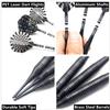ROOBEEO Soft Tip Darts Set for Electronic Dart Board 22g Plastic Tip Darts Set with Brass Barrels&Aluminum Shafts, 6 Flights 3 Spare Plastic Dart Shaft 20 Soft Tips Portable Case (22g-Silver&Black) view 3