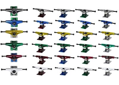Core Hollow Skateboard Trucks 6.0 (8.75") Black/Silver Base, Premium Bushings