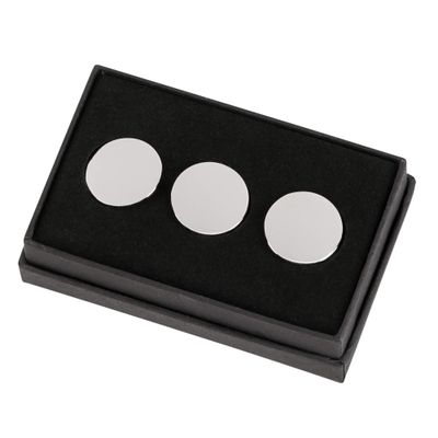 Contemporary Home Living Set of 3 Silver Golf Ball Markers 3.25"