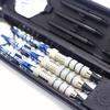 ROOBEEO Soft Tip Darts Set for Electronic Dart Board 18/22g Plastic Tip Darts Set with Brass Barrels&Aluminum Shafts, 6 Flights 3 Spare Plastic Dart Shaft 20 Soft Tips Portable Case (18g-Silver&Blue) view 3