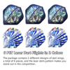 ROOBEEO Soft Tip Darts Set for Electronic Dart Board 18/22g Plastic Tip Darts Set with Brass Barrels&Aluminum Shafts, 6 Flights 3 Spare Plastic Dart Shaft 20 Soft Tips Portable Case (18g-Silver&Blue) view 4