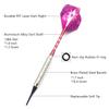 ROOBEEO Soft Tip Darts Set for Electronic Dart Board 18/22g Plastic Tip Darts Set with Brass Barrels&Aluminum Shafts, 6 Flights 3 Spare Plastic Dart Shaft 20 Soft Tips Portable Case (18g-Silver&Pink) view 2