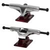 Core Hollow Skateboard Trucks 5.0 (7.75") Silver/Red Base, Premium Bushings view 2