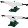 Core Hollow Skateboard Trucks 5.25 (8.0") White/Green Base, Premium Bushings view 2